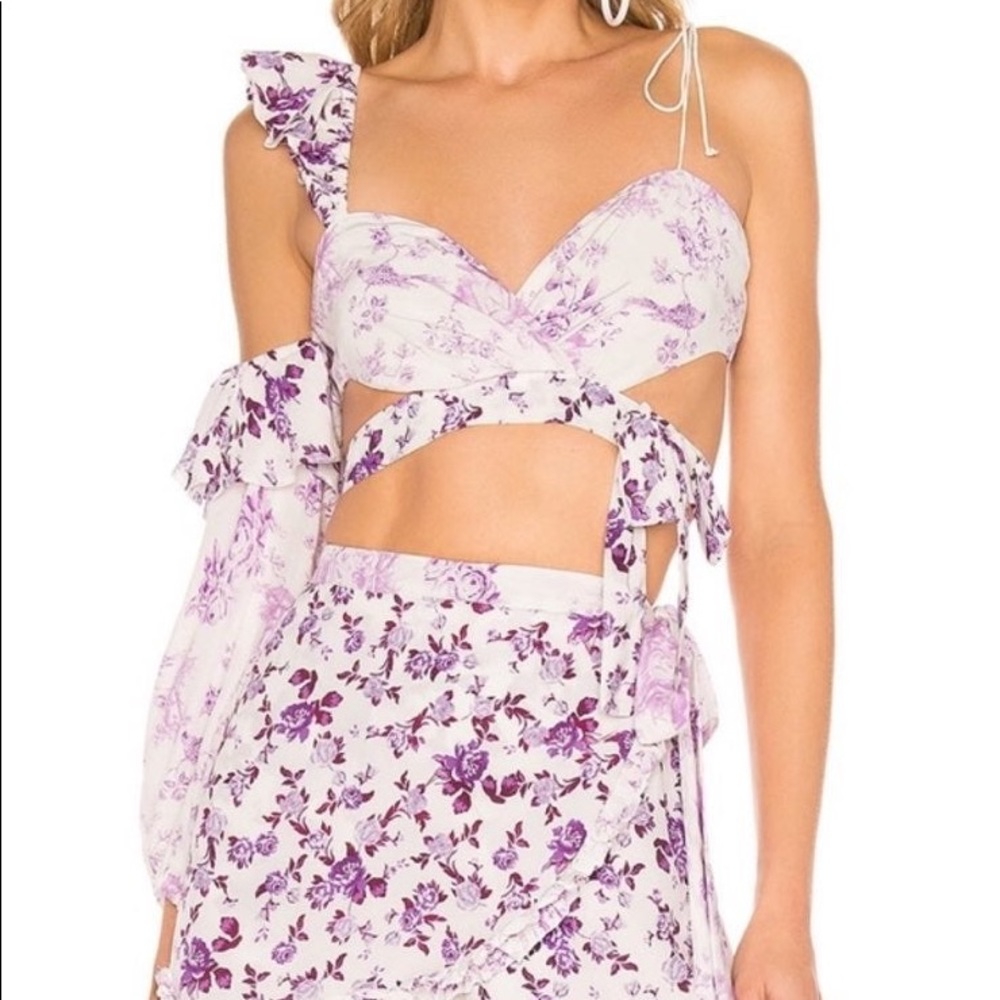 For Love and Lemons x Revolve cut-out crop top